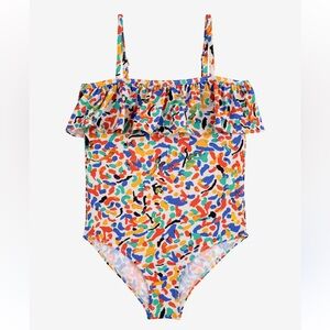 BOBO CHOSES Kids One-Piece Ruffle Swimsuit in Multicolor